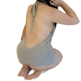Sex Sweater Women Do Not Take Off The Big Breasts Leak Sexy Passion Pure Thin Knitted Shirt To Avoid Temptation