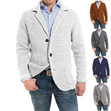 Toloer Men's Casual Knit Cardigan Sweater Fashion Men's Long Sleeve Pocket Cardigan Knit Sweater Men's