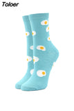 Women Happy Funny Socks With Lattice Print Avocado Pizza Food Skateboard Harajuku Korean Simple Socks New Fashion