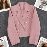 Toloer Jade Green Suit Jacket Female Autumn 2024 New Small Person Temperament Casual Versatile Small Suit Woman-Outfit