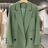 Toloer Small Suit Jacket Female Spring And Autumn 2024 New Korean Version Straight Tube Casual Niche Design Fried Street Fashion Top-Outfit