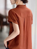 Toloer Commuting Short-Sleeved Shirt For Women In The Summer Of 2025 New Casual Relaxation Texture Shirt Design