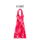Homemade New Women's Fashionable Thin Scarf Printed Long Dress