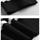 Women's Striped Round Neck Button Pullover Gauze Solid Short Sleeve T-shirt Casual Office Lady Vintage Knitted Tops-Outfit