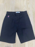 Fashionable Fashion Brand Printed Denim Shorts Men's High Street Casual Wide-Legged Five-Cent Pants-Outfit