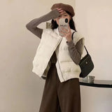 Korean Version Of Casual Down Vest Female Wear Winter New Thick Warm Baseball Collar Vest Large Size Down Inside The Tide-Outfit