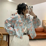 Spring Denim Jacket Women New Embroidery Letter Casual Single Breasted Clothing 2022 Autumn Blue Coat