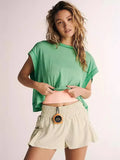 Women's Clothing 2025 New Women's Back Sports Yoga T-Shirts Are Relaxed And Casual