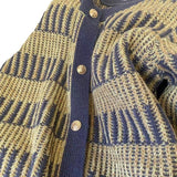 Xiaoxiangfeng Knitted Cardigan Female Spring And Autumn 2023 New Style Loose Top Short Hit Color Sweater Jacket-Outfit