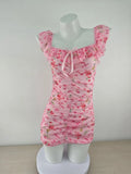 Style Sex Appeal Underwear Sexy Female Net Gauze Broken Flower Condole Belt Skirt Sleeping Skirt Pajamas Sex Appeal Suit-Outfit