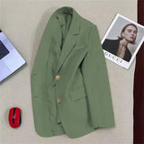 Toloer Autumn New Orange Suit Jacket Female Casual This Year Popular Small Fried Street Temperament Small Suit Female-Outfit
