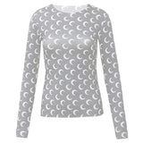 Toloer Mi With The Same Moon Bottom Shirt Ice Silk Sunscreen Clothes T-Shirt Sweet And Spicy Wind Show Thin Skin
