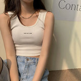 Toloer Sling Thread Vest Female Summer Versatile Show Thin Back Outside The Design Sense Of Small Outdoor Sports Top