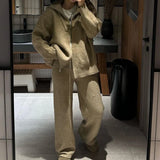 2025 New Women's Languiled Collar Knitted Trousers