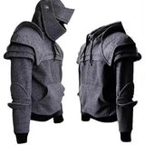Hooded Elbow-Wearing Mask Fagroom Fagroom Faeling Fagmouse Solid-Color Coat Tunic