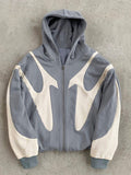 Y2K Men's Oversized Hoodie with Contrasting Colors and Long