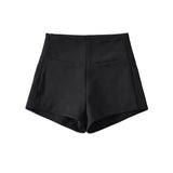 Trendy Women's Wear Spicy Girls' Group High Waist Shorts In Spring The New Style Tight-Fitting Buttocks Show Thin Straight Tube Leisure Hot Pants-Outfit