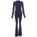 Autumn Fashion Trend Women's New Long-Sleeved Back Repair Straight Legs Casual