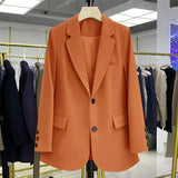 Toloer Suit Jacket Female Small Man 2024 Spring And Autumn Short Retro Korean Version Casual Show Thin Suit Woman-Outfit