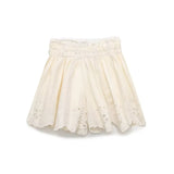 Spring And Summer New Embroidery Fine Sling + High-Waist Embroidery