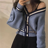 Button Single Breasted Woolen Women Cardigans Sweater Casual Female Warm Elegant Autumn Winter Japanese style