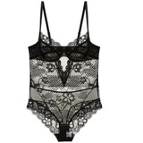 Lace Body Clothing Sexy Perspective Big Chest Small Thin Cup Large-Size Integrated T-Suited Underwear