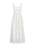 Elegant Style Dress Woman 2025 Summer New Fashion Lace Flower Stitching Design Sling