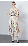 New Women's Dress Dress Oversized Dress Print 100 Folds T-Shirt With T-Shirt Holiday Casual