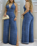 New 2023 Beige Lace Lace Split Jumpsuit-Outfit