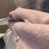 Socialite Small Sweet Wind Sweater Coat Female Senior Sense Delicate Autumn And Winter Pink Temperament Chic Knit Cardigan-Outfit