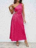 Women's 2026 Summer New French One-Shoulder Collar Folding Folding