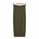 New Summer Navel Exposed Short Style Flat Belt Vest High Waist Elastic Tight Bag Hip Skirt Suit-Outfit