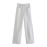 New Spring Style Is High-Waisted And Thin, Loose Straight Trousers, Casual Wide-Leg Pants 6147001-Outfit