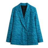 Elegant Blazer Coat Pants Sets Two Piece Chic Streetwear Autumn Spring Matching Sets Women Button Up Vintage Outfits For