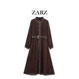 Homemade New Women's Oceaniang Belt Folded Fantish Dress