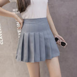 Women Skirt Preppy Style High Waist Chic Stitching Skirts Summer Student Pleated Skirt Women Cute Sweet Girls Dance