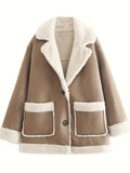 New Fashion Collar Plush Jacket Winter Warm Casual