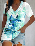 Polyester Fiber Top Double-layer Collar Short-sleeved