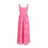 Elegant Style Dress Woman 2025 Summer New Fashion Lace Flower Stitching Design Sling