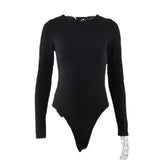 Toloer Autumn Winter New Women's Botop Bottom Round Collar Long Sleeve Jumpsuit