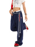 Toloer New Fall 2024 Straight Hip-Hop Wide-Leg Pants For Men And Women-Outfit