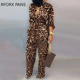 Tied Waist Long Sleeve Jumpsuit Women Jumpsuit-Outfit