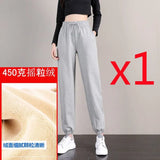 Toloer Pants Korean Version Loose Thin Students Tied Everything Ins Trend Casual Pants Autumn Women's Pants-Outfit
