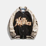 Embroidery Baseball Jacket Women Men Couple Unisex Coat Hip Hop Streetwear Patchwork PU Leather Oversize Varsity Bomber