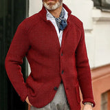 New Products - Dress Men's Casual Long-Sleeved Pure Color Knit Coat Men's