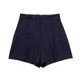Women's 2025 Spring New Fashioned Colored Flax-Blend Vest + Shorts