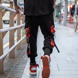 Pants Tide Brand Harlan Straps Trousers Men's Korean Version Of Hip-Hop Personality Loose Street Trend-Outfit