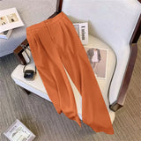 Toloer Suit Female 2024 Spring And Autumn New Khaki Loose Show Thin Suit Jacket Casual Wide-Leg Pants Two-Piece Set-Outfit