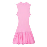 Sleeveless Dress Floral Bud Dress With Thin Short Skirt Summer