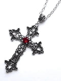 Rhinestone Chrome Hearts Necklace-Outfit